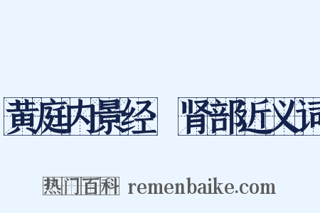 黄庭内景经·肾部近义词是什么意思的图片